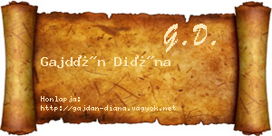 Gajdán Diána névjegykártya