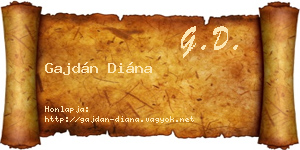 Gajdán Diána névjegykártya